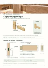 Muestra real de caja y espiga ciega